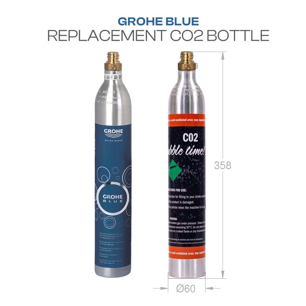 Grohe Replacement Range|Grohe Blue Compatible CO2 Bottle – Replacement 425 g for Sparkling Water