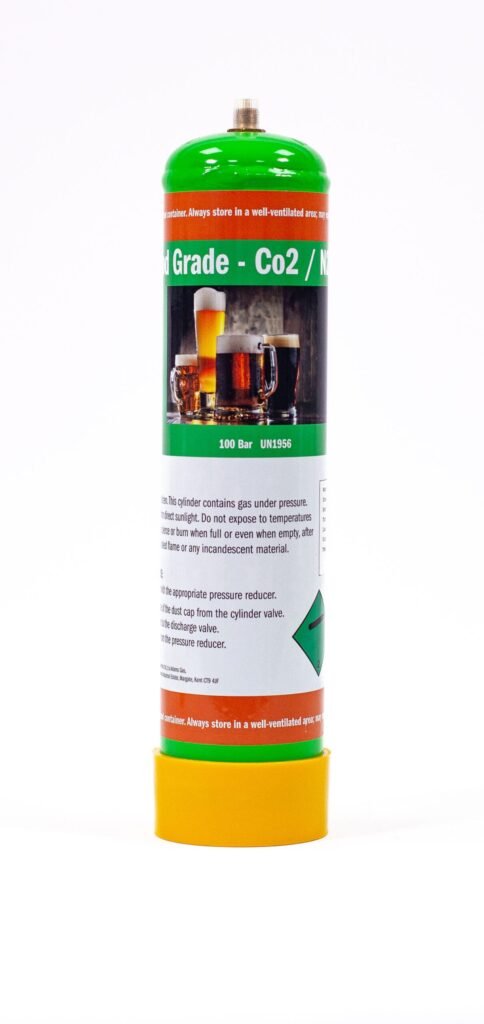 Beer Gas Disposable Cylinder 60/40 Mix for Lagers & Cider – 0.95L (M10×1 RH) - Image 3